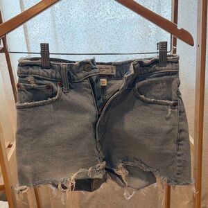 Abercrombie & Fitch Blue Distressed Jean Shorts